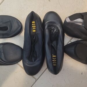 Bloch Black Kids Tap Shoes With Covers